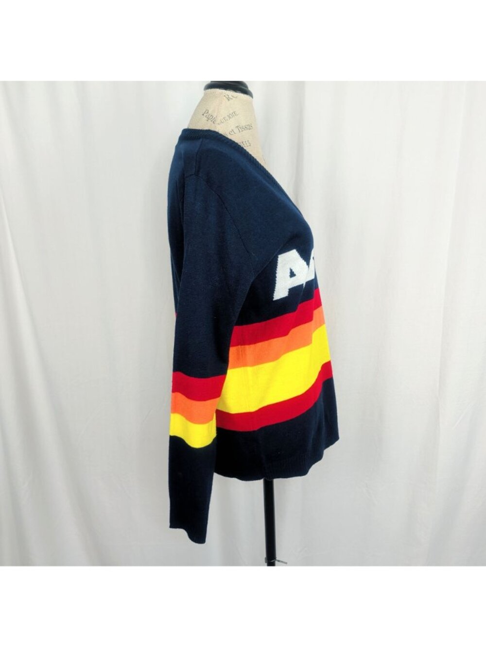 Vintage Houston Astros Sweater Large Blue Cooperstown - Picture 6 of 9